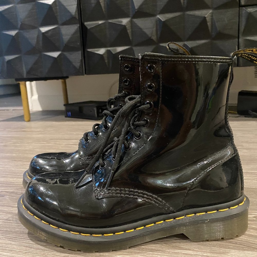 Dr. Martens 1460 Combat Boot Patent black Size 8